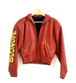 Vintage Blondie Red Cartoon Leather Jacket