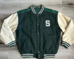 Vintage-Green-White-Michigan-State-Varsity-Jacket