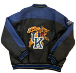 Vintage Kentucky Wildcats Black Blue Leather Jacket