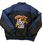 Vintage Kentucky Wildcats Black Blue Leather Jacket