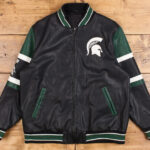 Vintage-Michigan-State-Spartans-Bomber-Leather-Jacket