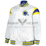 White-Los-Angeles-Rams-Full-Snap-Satin-Jacket