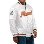 White Miami Hurricanes Classic Satin Jacket