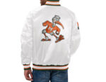 White Miami Hurricanes Classic Satin Jacket