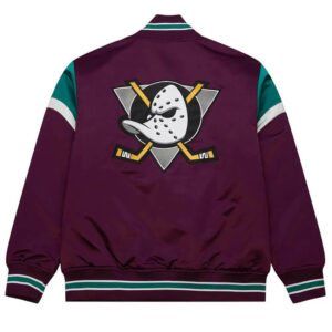 Anaheim Ducks NHL Purple Bomber Jacket
