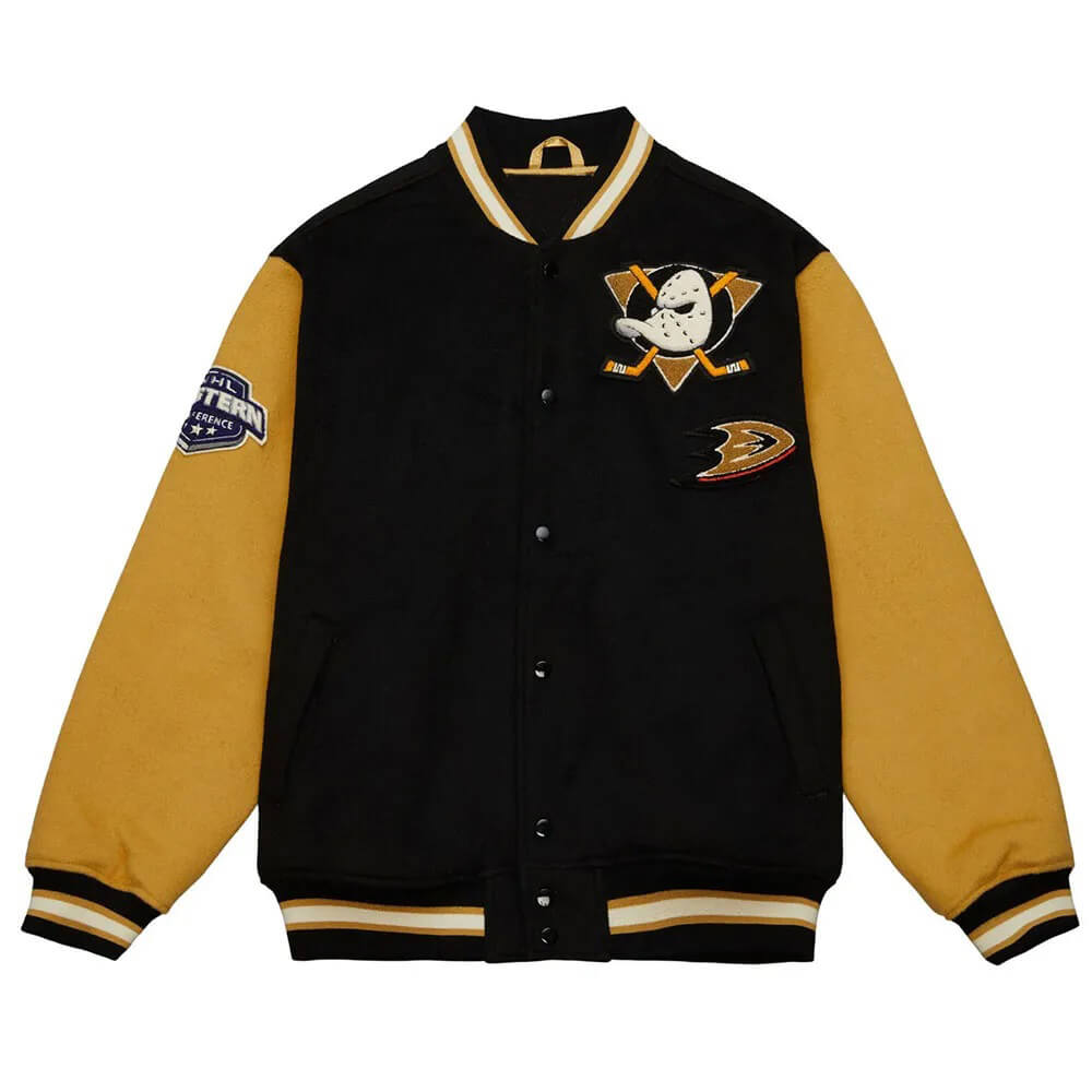 Anaheim Ducks NHL Team Legacy Wool Jacket (2) Anaheim Ducks NHL Team Legacy Wool Jacket