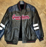 Black-MLB-Cleveland-Guardians-Baseball-Leather-Jacket