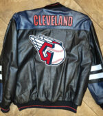 Black-MLB-Cleveland-Guardians-Baseball-Leather-Jacket