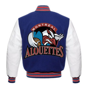 CFL-Montreal-Alouettes-Blue-And-White-Varsity-Jacket