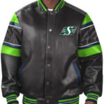 CFL-Saskatchewan-Roughriders-Multicolor-Leather-Jacket