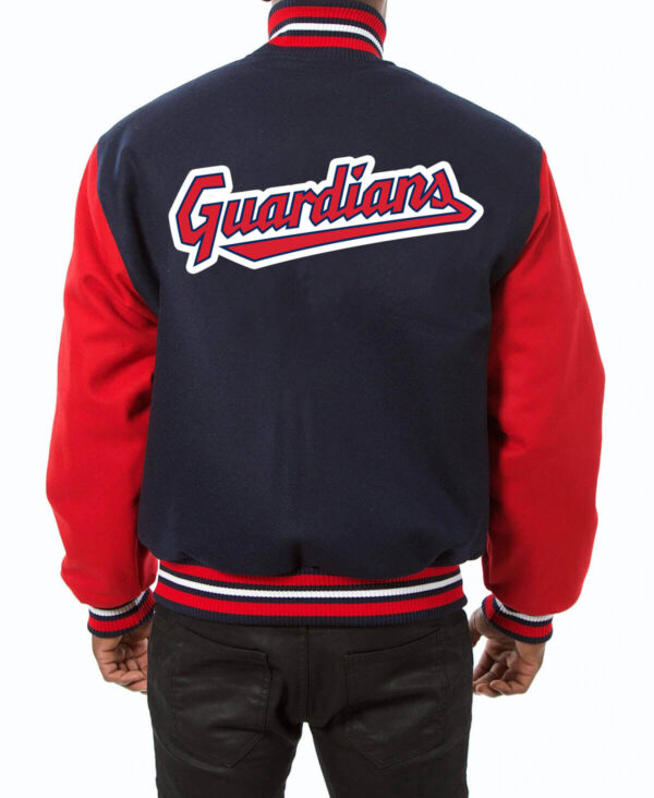 MLB-Navy-Red-Cleveland-Guardians-Wool-Varsity-Jacket