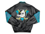 NHL Blue Black Anaheim Mighty Ducks Leather Jacket