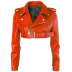 Women's-Biker-Short-Style-Orange-Leather-Jacket