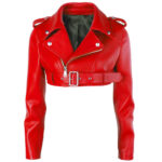 Women's-Biker-Short-Style-Red-Leather-Jacket