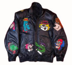 Vintage-The-Flintstones-Cartoon-Leather-Jacket