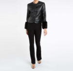 Black Leather with Faux Fur Jacket