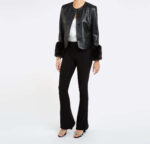 Black Leather with Faux Fur Jacket
