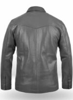 Men's-Handmade-Full-Sleeves-Gray-Leather-Shirt