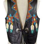 Men's-Vintage-Native-American-Style-Black-Leather-Vest