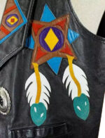 Men's-Vintage-Native-American-Style-Black-Leather-Vest