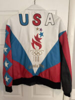 Vintage USA Olympics Atlanta 1996 Games Leather Jacket