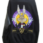 Looney-Tunes-Bugs-Bunny-50th-Anniversary-Black-Varsity-Jacket