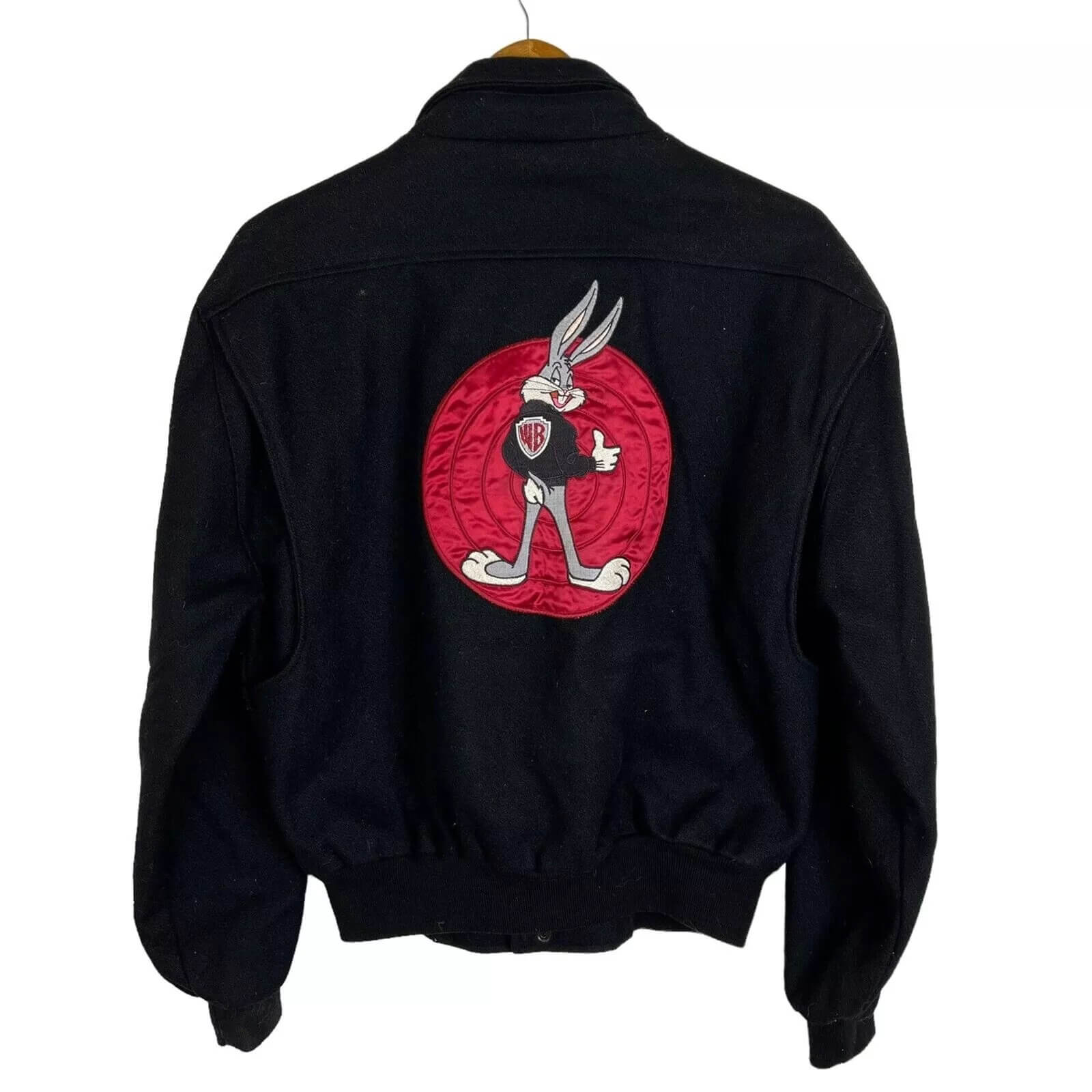 Vintage-Bugs-Bunny-Black-Wool-Jacket-1 Vintage-Bugs-Bunny-Black-Wool-Jacket