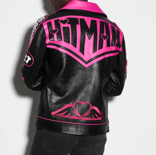 Vintage-WWE-Wrestler-Bret-Hart-1994-Biker-Leather-Jacket