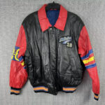 Vtg-Mickey-Mouse-Since-1928-Leather-Bomber-Jacket