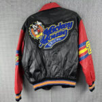 Vtg-Mickey-Mouse-Since-1928-Leather-Bomber-Jacket