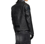 Givenchy Black Embossed Logo Leather Jacket