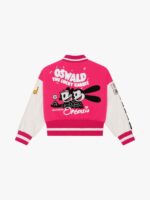 Givenchy Disney Oswald Pink White Varsity Jacket