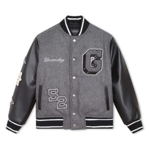 Givenchy Grey Black Classic Varsity Jacket