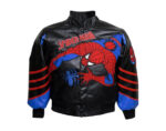 Vintage-Spider-man-Black-Leather-Jacket