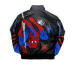 Vintage-Spider-man-Black-Leather-Jacket