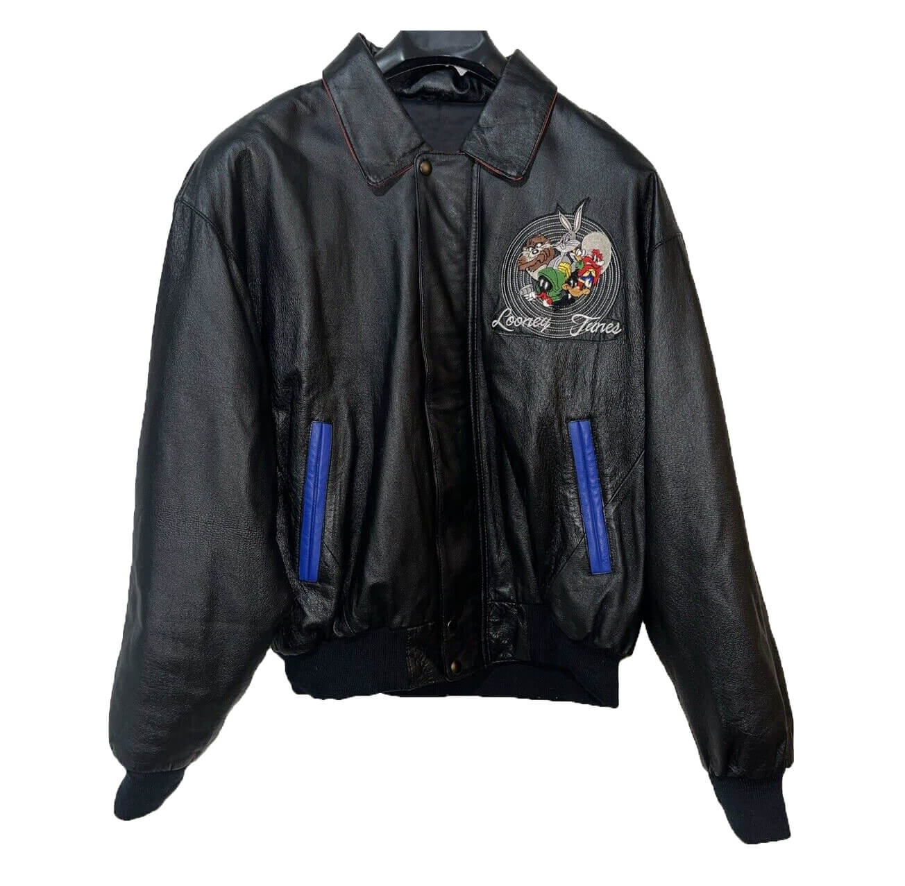 Vtg-1996-Looney-Tunes-Taz-Bugs-Leather-Jacket-1 Vtg-1996-Looney-Tunes-Taz-Bugs-Leather-Jacket