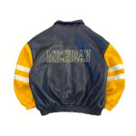 Vintage-NCAA-Michigan-Wolverines-Tricolor-Leather-Jacket