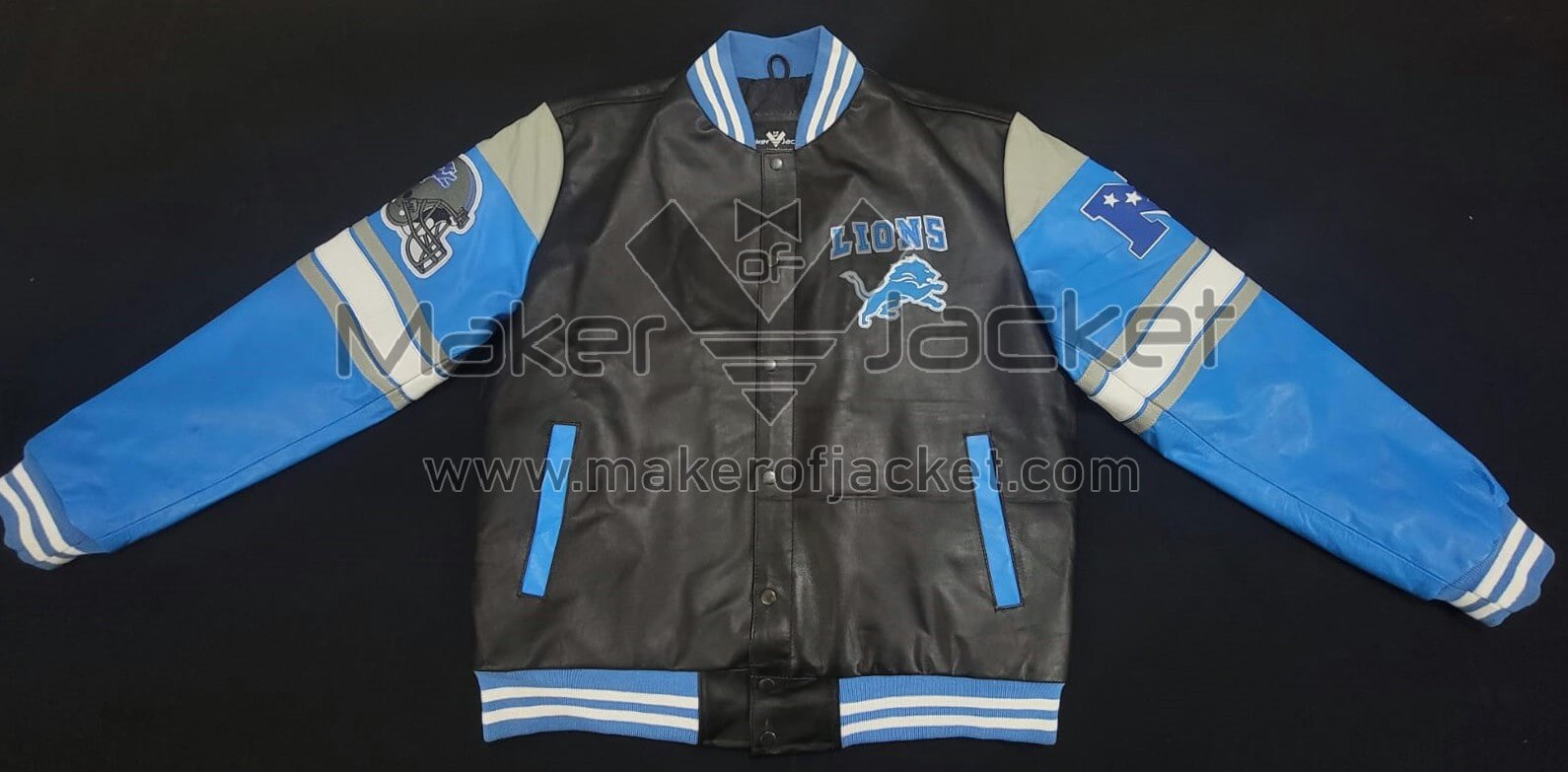 Detroit-Lions-Football-NFL-Black-Leather-Jacket-1 Detroit-Lions-Football-NFL-Black-Leather-Jacket