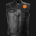 NCAA-Team-Clemson-Tigers-Black-Leather-Vest