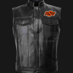 NCAA-Team-Oklahoma-State-Cowboys-Black-Leather-Vest