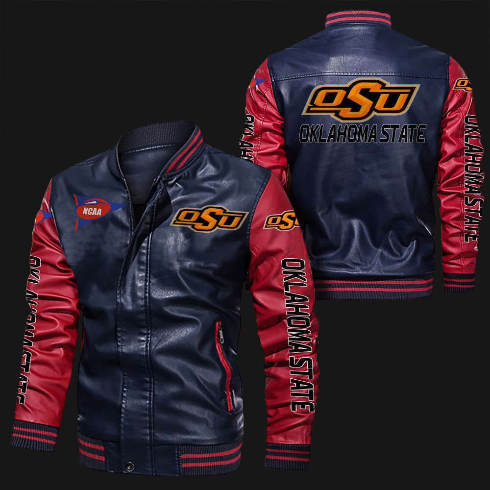 Navy-Red-Oklahoma-State-Cowboys-Bomber-Leather-Jacket-1 Navy-Red-Oklahoma-State-Cowboys-Bomber-Leather-Jacket