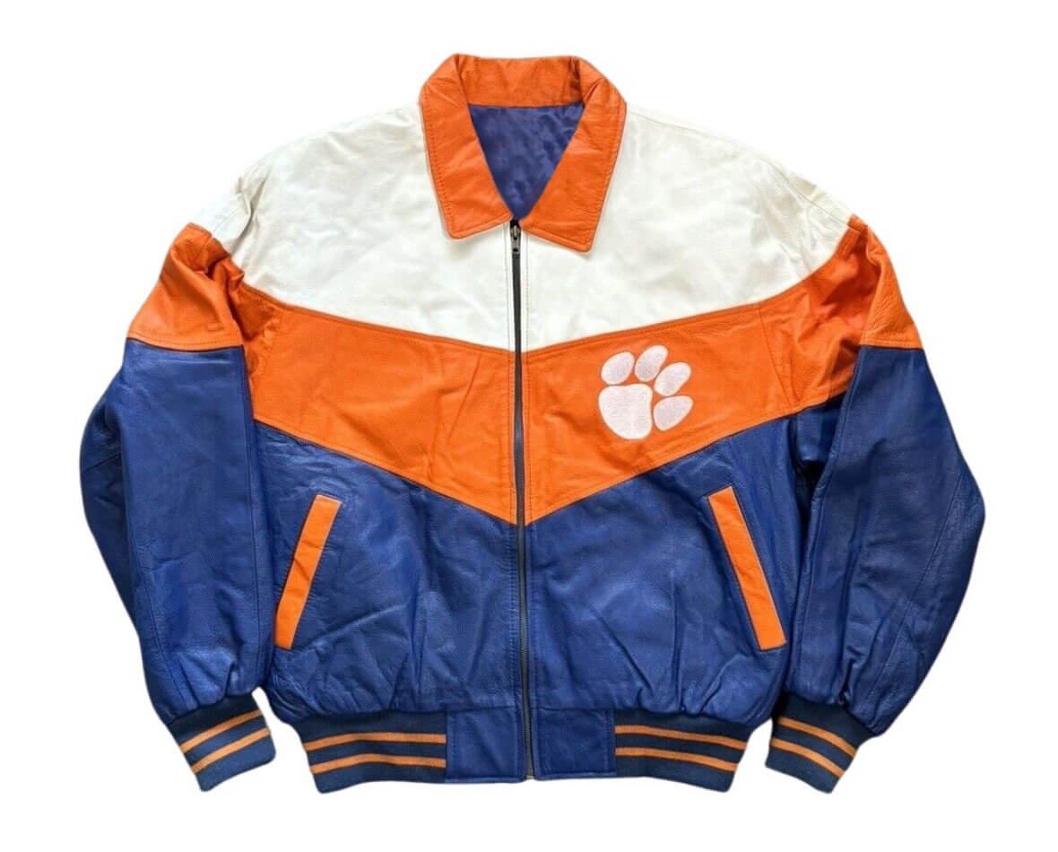 Vintage-NCAA-College-Clemson-Tigers-Leather-Jacket-1 Vintage-NCAA-College-Clemson-Tigers-Leather-Jacket
