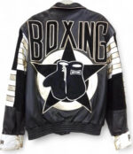 Black Jeff Hamilton P.S Jr. Boxing Leather Jacket