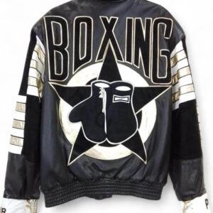 Black Jeff Hamilton P.S Jr. Boxing Leather Jacket