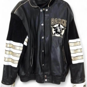 Black Jeff Hamilton P.S Jr. Boxing Leather Jacket