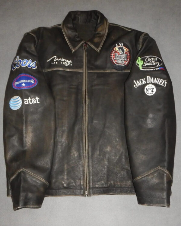 Las Vegas Rodeo Mirage Black Leather Jacket