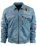 Las Vegas Ultimate Rodeo Sky Blue Mirage Leather Jacket