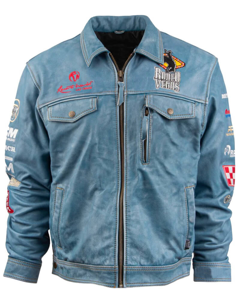 Las Vegas Ultimate Rodeo Sky Blue Mirage Leather Jacket (4) Las Vegas Ultimate Rodeo Sky Blue Mirage Leather Jacket