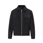Men's-Handmade-Flap-Pockets-Black-Suede-Leather-Jacket