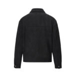 Men's-Handmade-Flap-Pockets-Black-Suede-Leather-Jacket